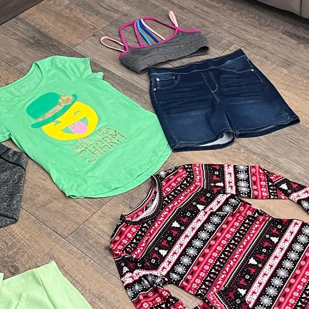 Girl Size 14/16 Clothing Bundle. Assorted Brands  Adidas, Arizona, Aero & More